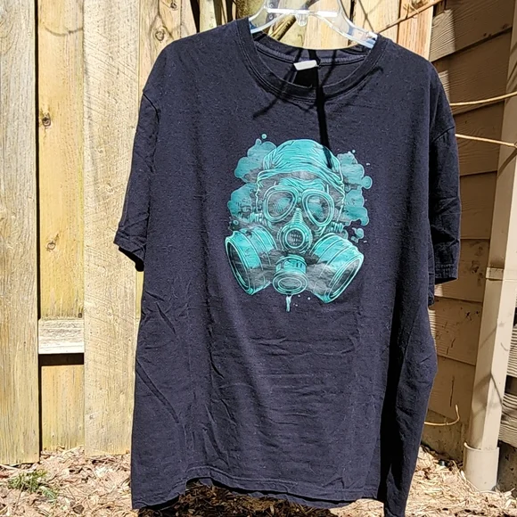 EUC Unisex XXL Black Tshirt - GAS MASK - Picture 5 of 7